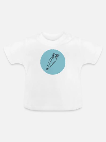 Karotte - Baby Bio-T-Shirt mit Rundhals - Weiß