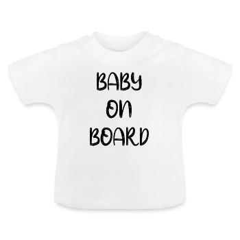 Bébé à bord - T-shirt bio col rond Bébé - blanc - Devant