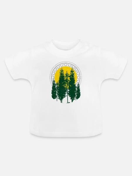 Baum - Baby Bio-T-Shirt mit Rundhals - Weiß