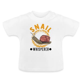 Schnecken Flüsterer Snail Whisperer - Baby Bio-T-Shirt mit Rundhals - Weiß - Vorne