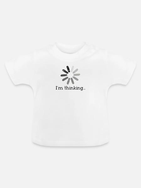 I'm Thinking - Netzwerk - Baby Bio-T-Shirt mit Rundhals - Weiß