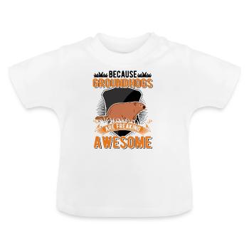 Marmot Marmot Forest Marmot - Baby Organic T-Shirt with Round Neck - white - Front