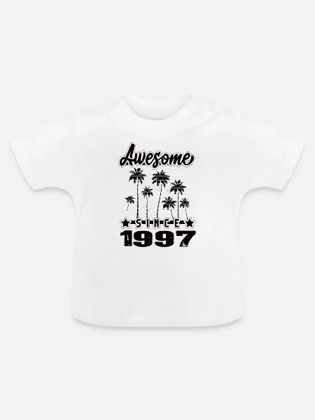 Awesome Since 1997 - Baby Bio-T-Shirt mit Rundhals - Weiß