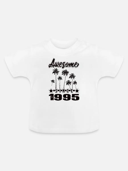 Awesome Since 1995 - Baby Bio-T-Shirt mit Rundhals - Weiß