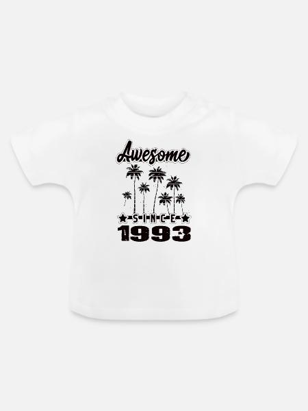 Awesome Since 1993 - Baby Bio-T-Shirt mit Rundhals - Weiß