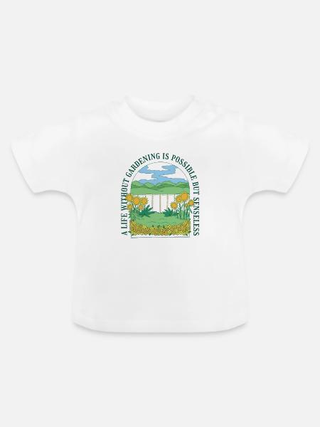 Garten Obstgarten Geschenk Gärtner Hobbygärtner - Baby Bio-T-Shirt mit Rundhals - Weiß