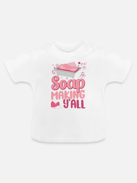 Soap Making Crafting Soap Making - Baby Bio-T-Shirt mit Rundhals - Weiß