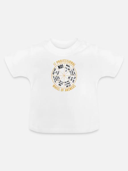 Antwortrad für IT-Experten - Computer - Baby Bio-T-Shirt mit Rundhals - Weiß