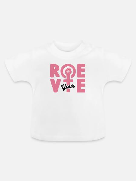 Roe deine Stimme - Baby Bio-T-Shirt mit Rundhals - Weiß