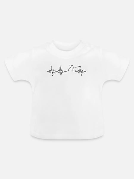 Fechten Herzschlag - Baby Bio-T-Shirt mit Rundhals - Weiß
