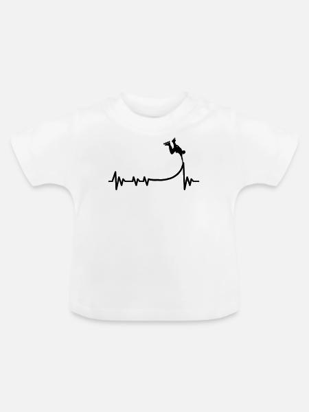 Inline-Skating Rollerskates Inline-Skater - Baby Bio-T-Shirt mit Rundhals - Weiß