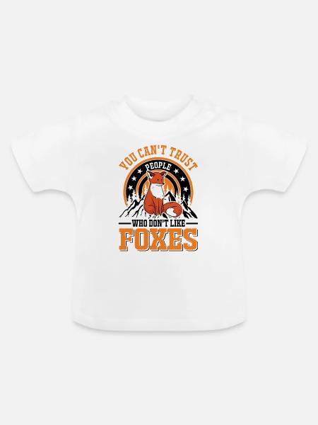 Fuchs Geschenk Rotfuchs - Baby Bio-T-Shirt mit Rundhals - Weiß