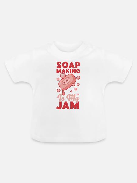Soap Making Crafting Soap Making - Baby Bio-T-Shirt mit Rundhals - Weiß