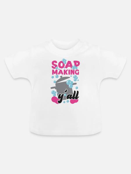 Soap Making Crafting Soap Making - Baby Bio-T-Shirt mit Rundhals - Weiß