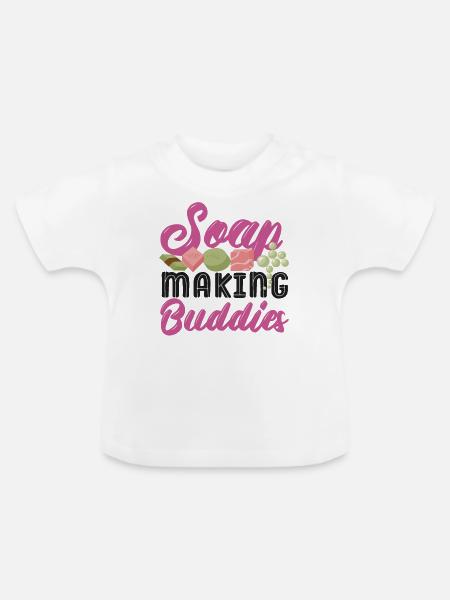 Soap Making Crafting Soap Making - Baby Bio-T-Shirt mit Rundhals - Weiß