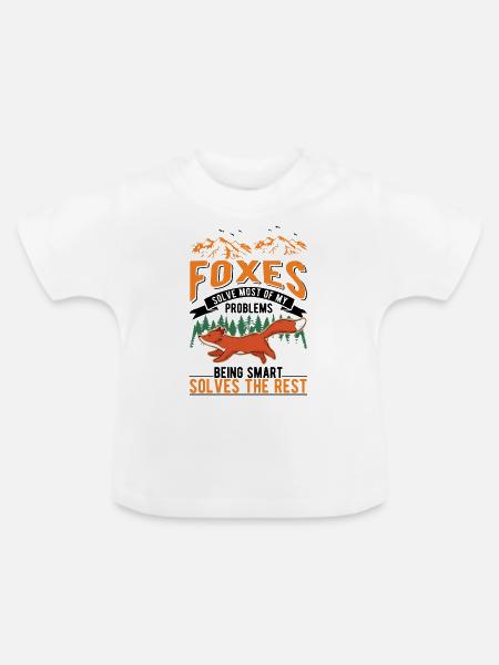 Fuchs Geschenk Rotfuchs - Baby Bio-T-Shirt mit Rundhals - Weiß