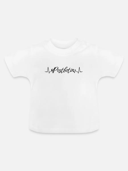 Postboten Herzschlag Postbote Postbotin - Baby Bio-T-Shirt mit Rundhals - Weiß