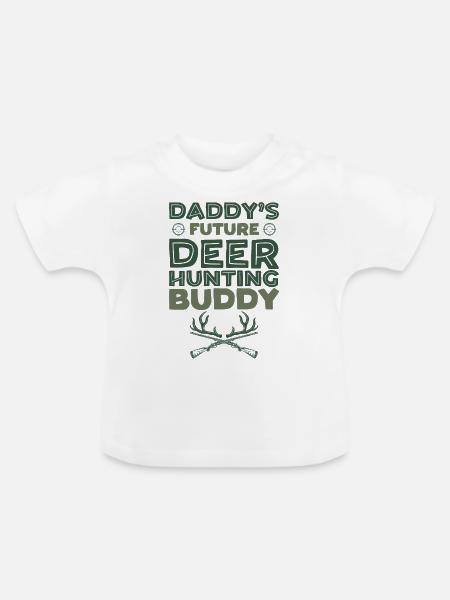 Buck Deer Hunting Hunter Kid - Baby Bio-T-Shirt mit Rundhals - Weiß