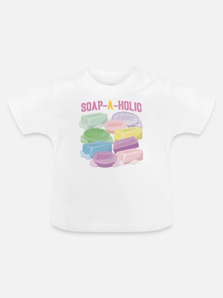 Soap Making Crafting Soap-A-Holic - Baby Bio-T-Shirt mit Rundhals - Weiß