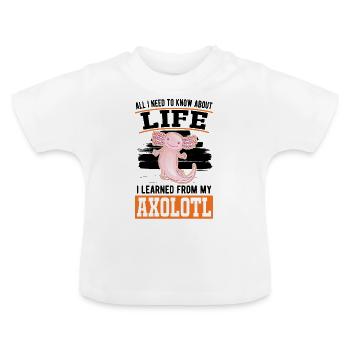 Axolotl Cadeau Queue Lurch - T-shirt bio col rond Bébé - blanc - Devant