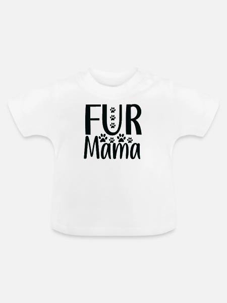 Fell-Mama - Baby Bio-T-Shirt mit Rundhals - Weiß