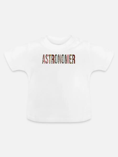 Astronom - Baby Bio-T-Shirt mit Rundhals - Weiß