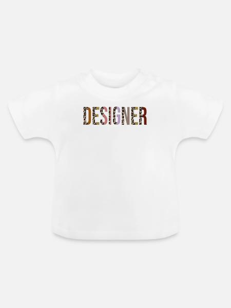 Designer - Baby Bio-T-Shirt mit Rundhals - Weiß