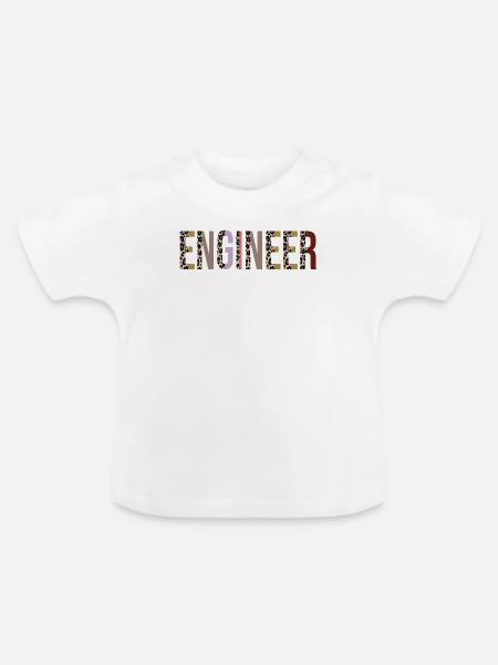 Ingenieur - Baby Bio-T-Shirt mit Rundhals - Weiß