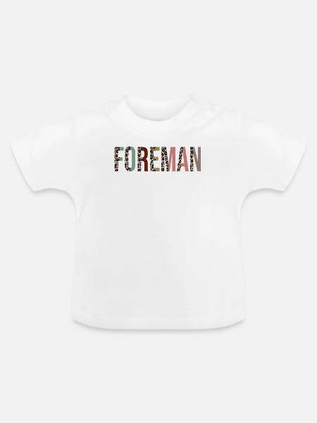 Vorarbeiter - Baby Bio-T-Shirt mit Rundhals - Weiß