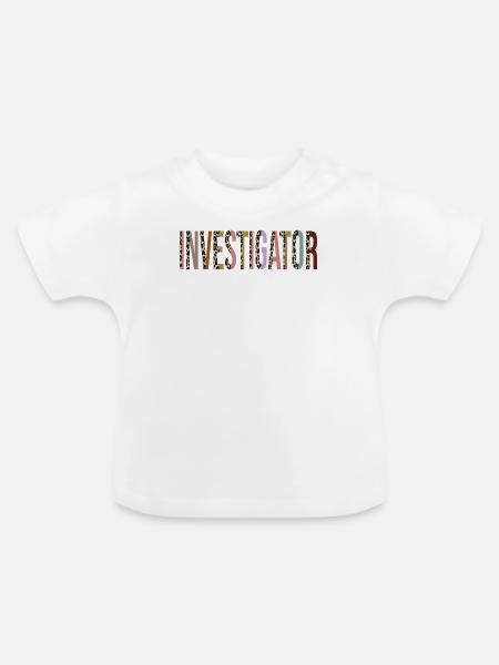 Ermittler - Baby Bio-T-Shirt mit Rundhals - Weiß