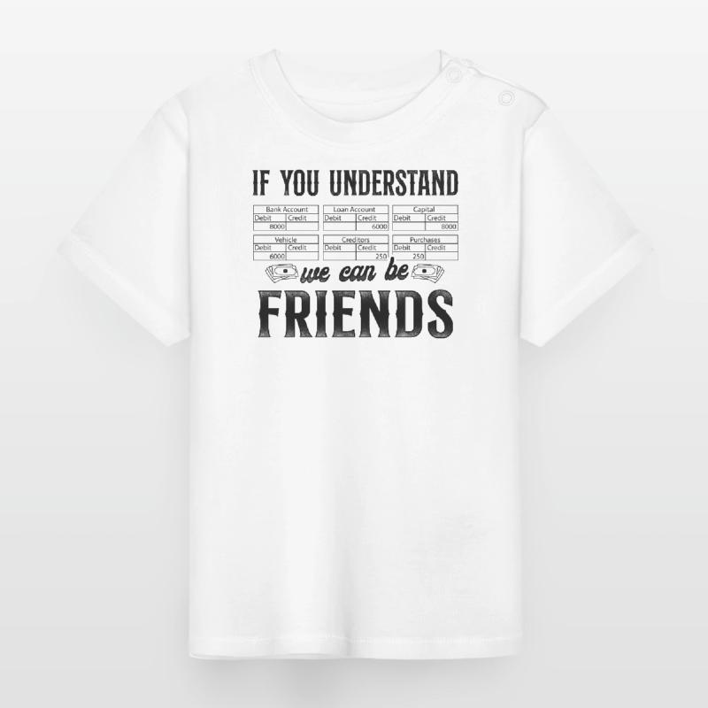 Comptable Comptable Comptable Comptabilité T-shirt bio col rond Bébé