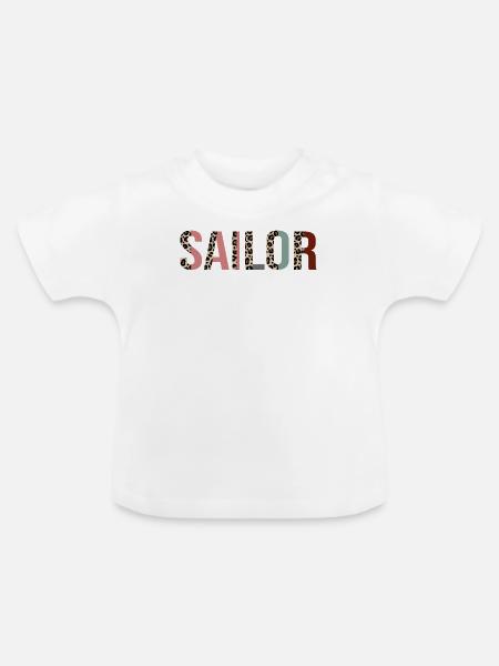 Matrose - Baby Bio-T-Shirt mit Rundhals - Weiß