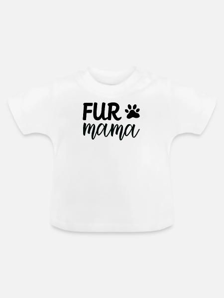 Fell-Mama - Baby Bio-T-Shirt mit Rundhals - Weiß