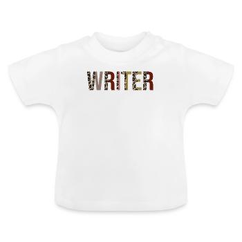 Writer - Baby Organic T-Shirt with Round Neck - white - Front