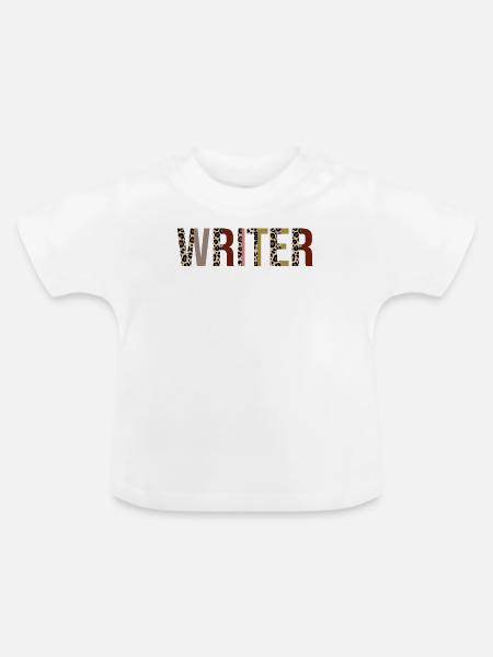 Schriftsteller - Baby Bio-T-Shirt mit Rundhals - Weiß