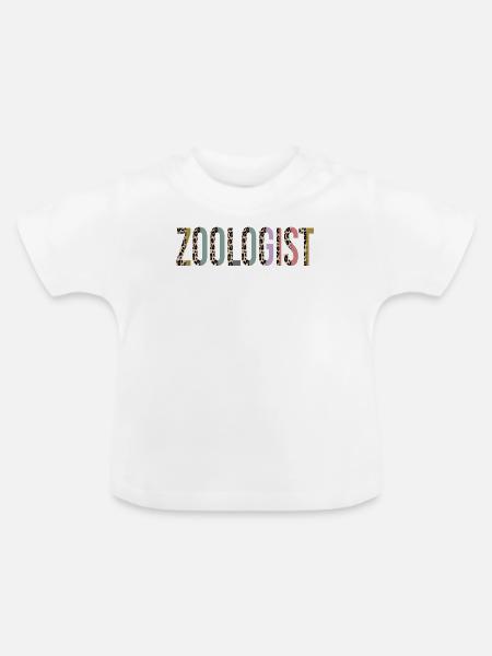 Zoologe - Baby Bio-T-Shirt mit Rundhals - Weiß