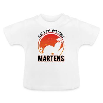 Marten Young Mink Badger Tree Marten - Baby Organic T-Shirt with Round Neck - white - Front
