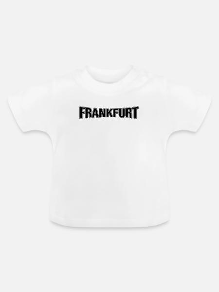 Frankfurt - Baby Bio-T-Shirt mit Rundhals - Weiß