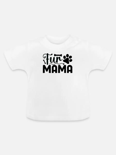 Fell-Mama - Baby Bio-T-Shirt mit Rundhals - Weiß