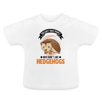 Hedgehog Gift Goose Gel - T-shirt bio col rond Bébé - blanc - Devant