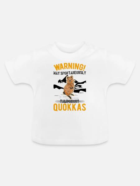 May spontaneously talk about Quokkas - Baby Bio-T-Shirt mit Rundhals - Weiß
