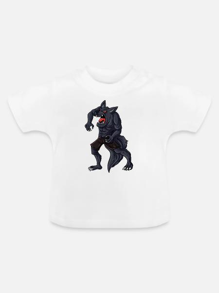 Werwolf - Baby Bio-T-Shirt mit Rundhals - Weiß