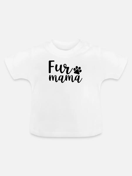 Fell-Mama - Baby Bio-T-Shirt mit Rundhals - Weiß
