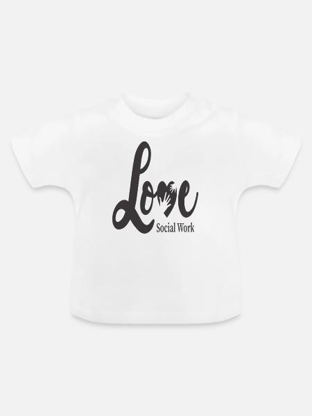 Liebe Soziale Arbeit - Baby Bio-T-Shirt mit Rundhals - Weiß