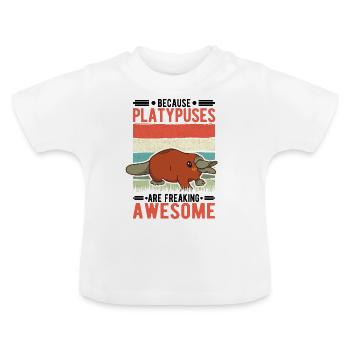 Ornithorynque Cadeau Ornithorynque - T-shirt bio col rond Bébé - blanc - Devant