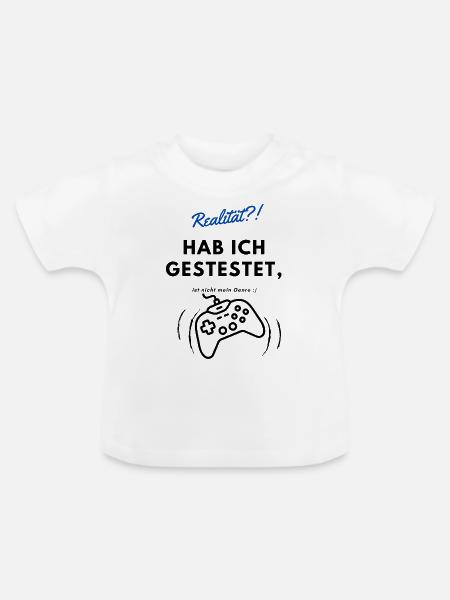 Gamer Reality - Baby Bio-T-Shirt mit Rundhals - Weiß