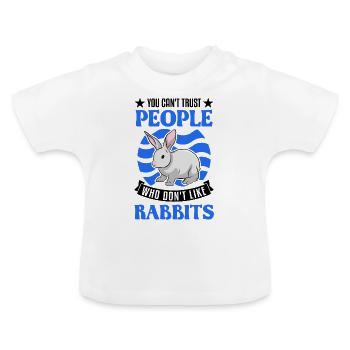 Lapin lapin lapin lapin - T-shirt bio col rond Bébé - blanc - Devant