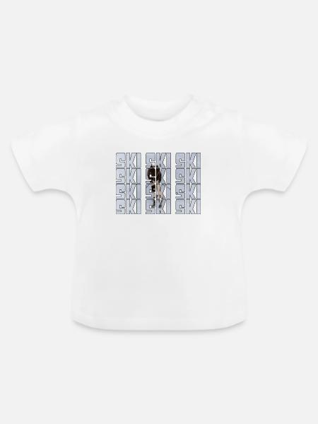 Ski - Baby Bio-T-Shirt mit Rundhals - Weiß