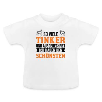 Irish Tinker Horse Gift Tinker Horse - Baby Organic T-Shirt with Round Neck - white - Front