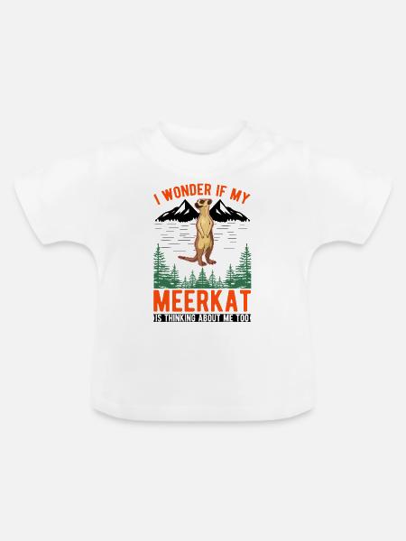 Erdmännchen Surikat Meerkat - Baby Bio-T-Shirt mit Rundhals - Weiß